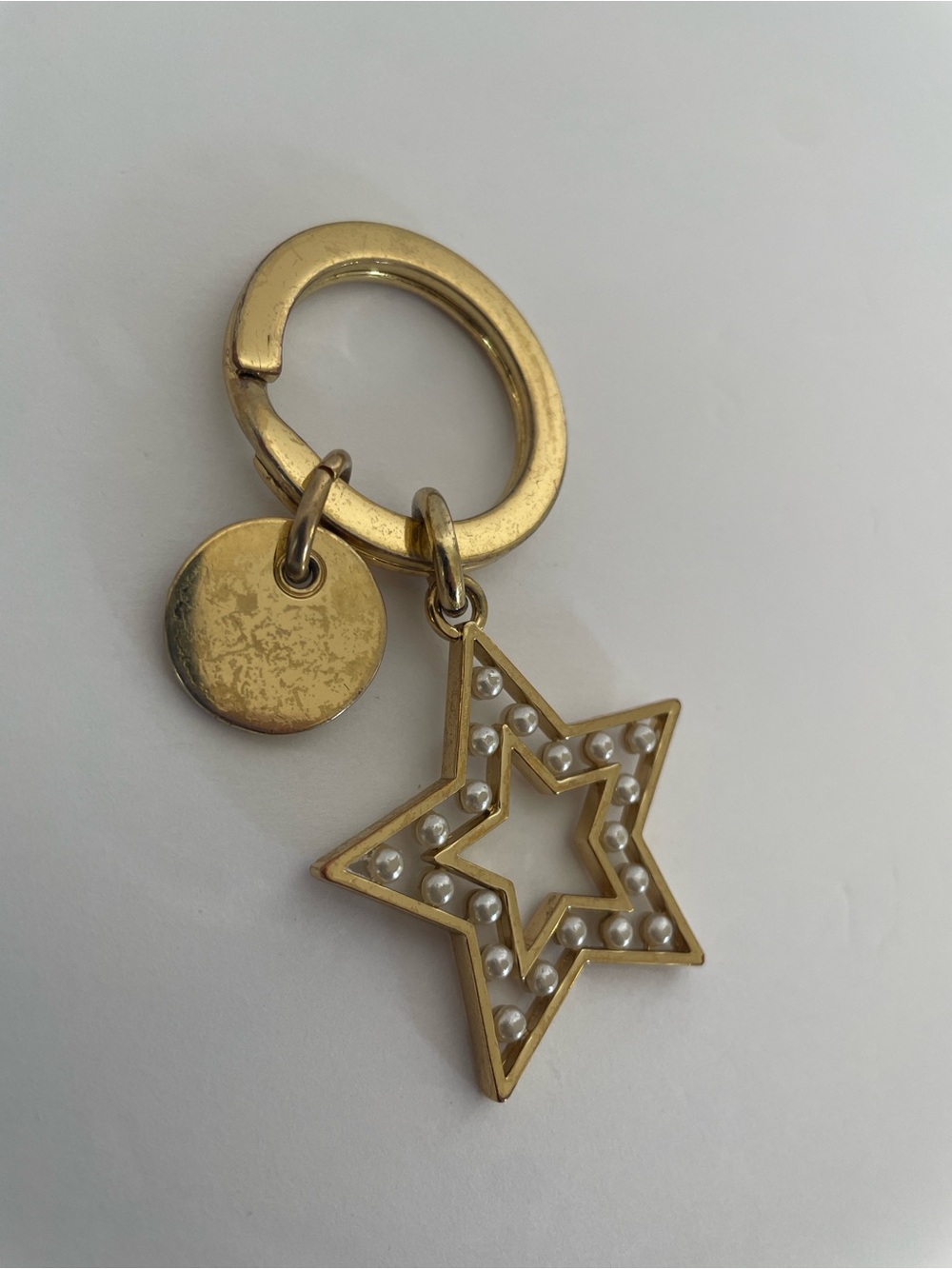 Coach Celestial Pearl Star & Moon Key Chain | Bag Charm - Picture 4 of 6